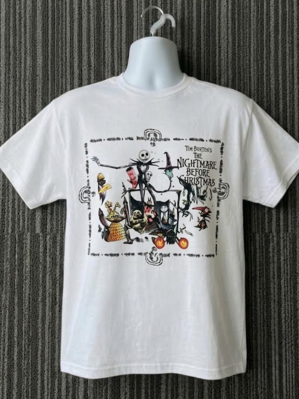 Gildan White The Nightmare Before Christmas Character Graphic Tee